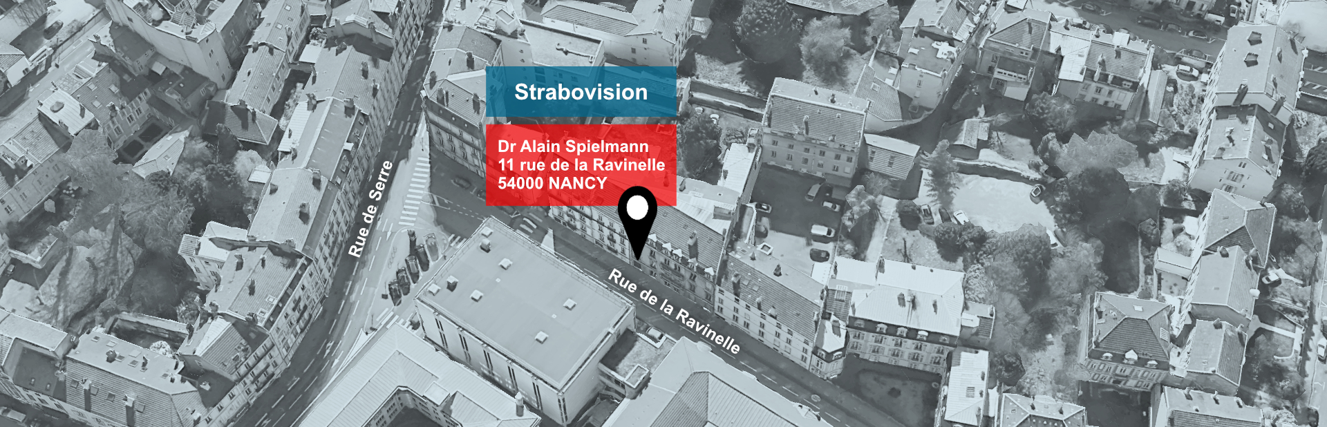 Plan du cabinet d'ophtalmologie à Nancy